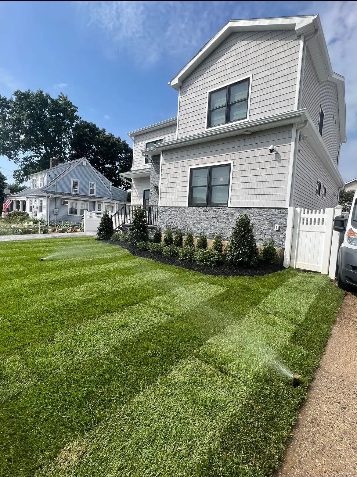 Green Lawn Sprinklers House Nassau County New York