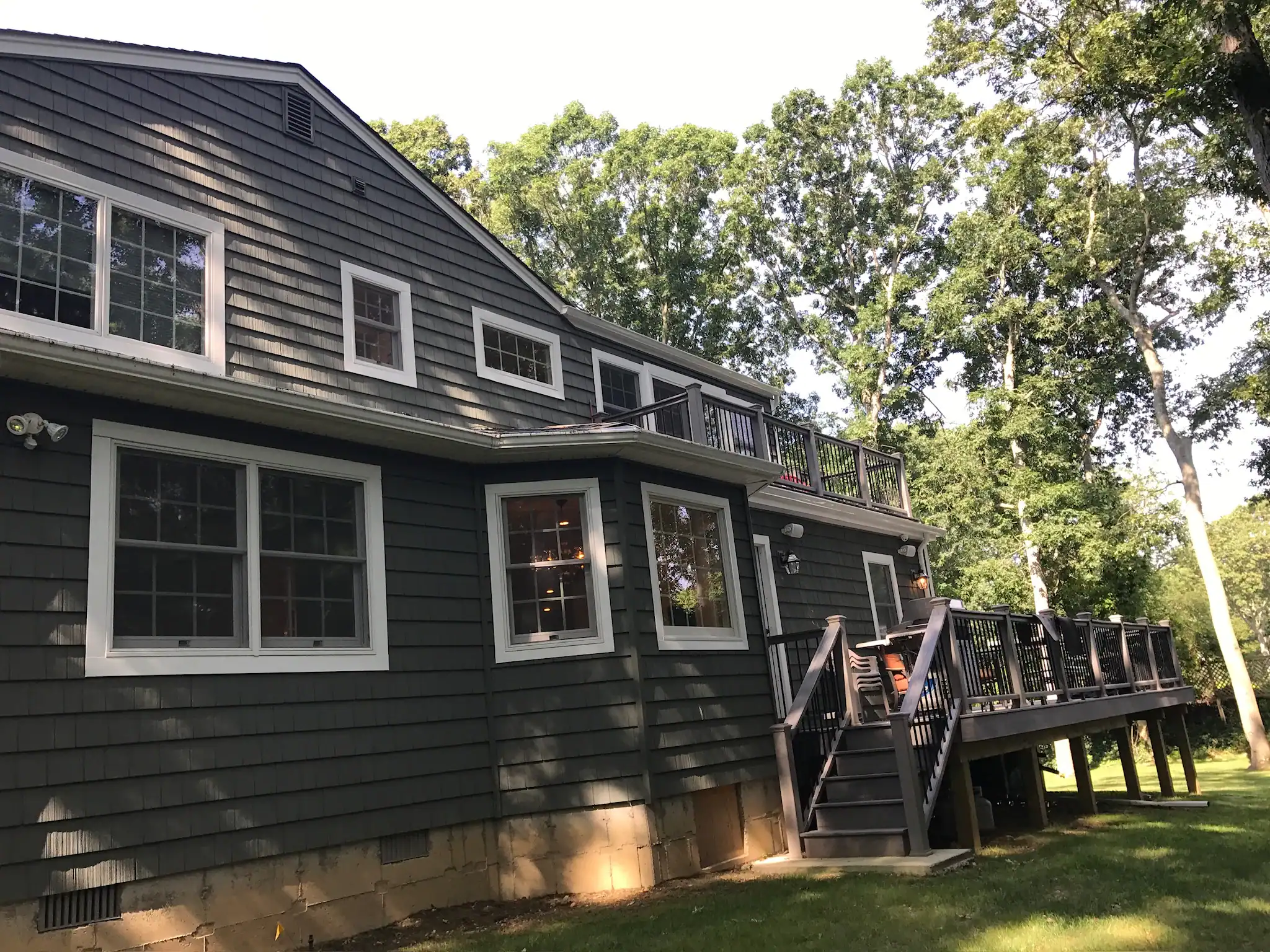 Grey House Side View Nassau County New York