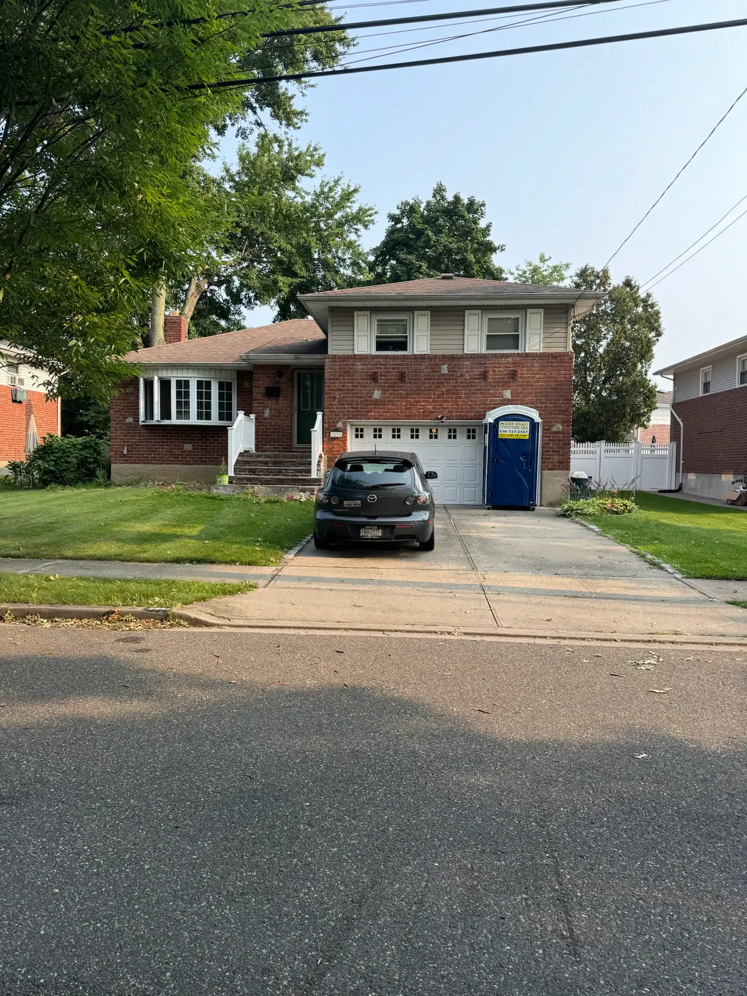 Suburban House Car Driveway Nassau County New York